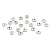schlichte Perlkappen 4 mm aus 304 Edelstahl 4 mm 20...