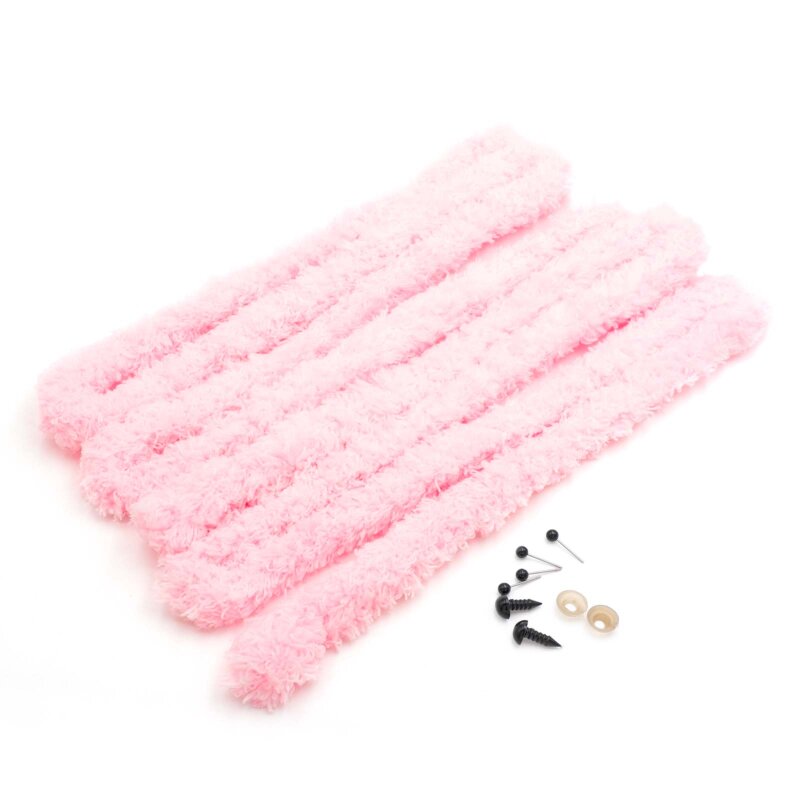 Chenilledraht ≈18 mm für Stoffskulpturen in Rosa 1 Meter 2 Stück