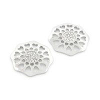 achteckiger Anhänger mit Herzmuster 23x23 mm 2...