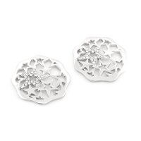 achteckiger Anhänger mit Sternenmuster 23x23 mm 2...