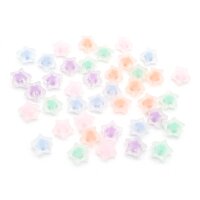 Acrylperlen Stern gefrostet 15 mm Pastell Mix...