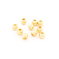 Zwischenperlen 4 mm aus Messing mit 18K Goldbeschichtung...