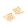 Verbinder Fisch 16x12 mm Messing 18k Goldbeschichtung Zirkonia 2 Stück