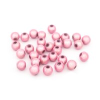 Miracle Perlen 6 mm aus Acryl in rosafarben 30 Stück