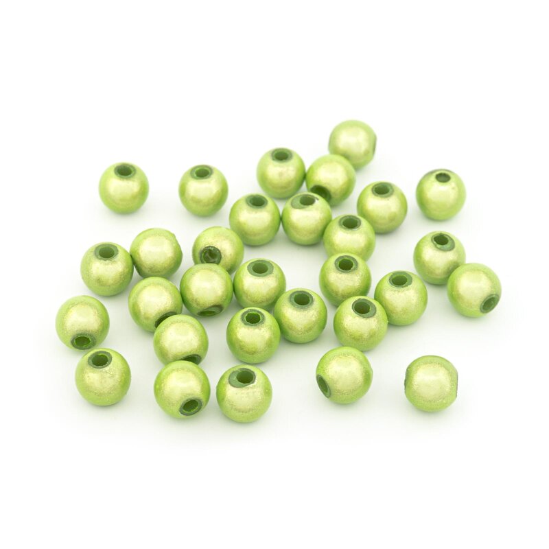 Miracle Perlen 6 mm aus Acryl in grün 30 Stück