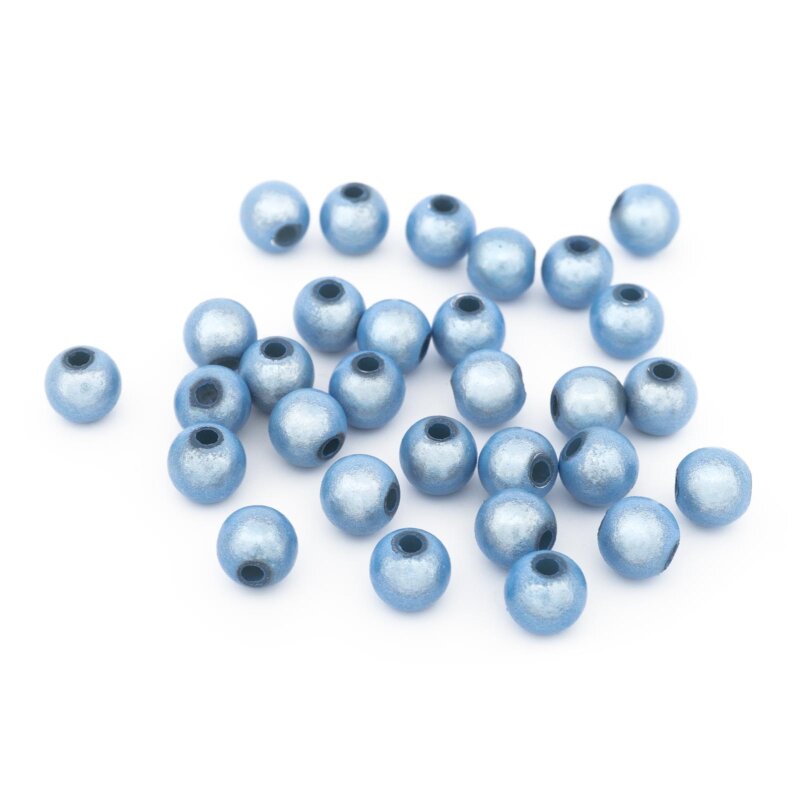 Miracle Perlen 6 mm aus Acryl in blau 30 Stück