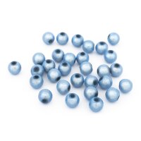 Miracle Perlen 6 mm aus Acryl in blau 30 Stück