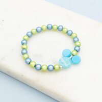 Miracle Perlen 6 mm aus Acryl in blau 30 Stück