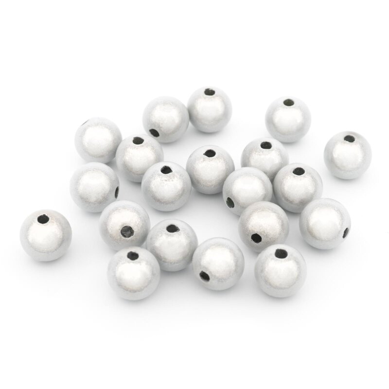 Miracle Perlen 8 mm aus Acryl in grau 20 Stück