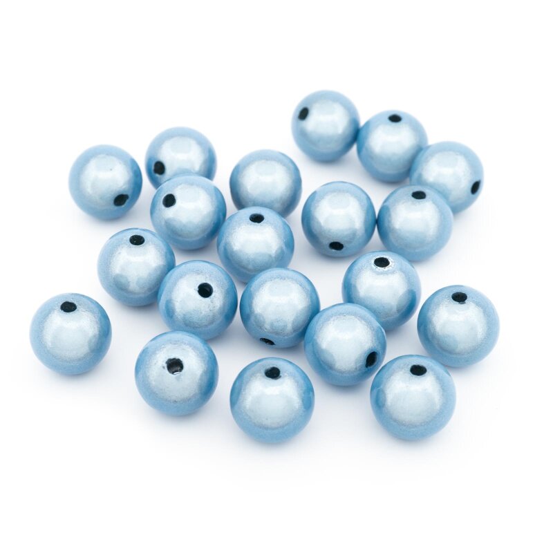Miracle Perlen 10 mm aus Acryl in blau 20 Stück