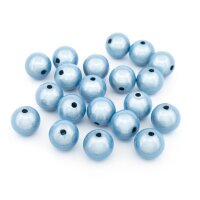 Miracle Perlen 10 mm aus Acryl in blau 20 Stück