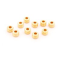 Zwischenperlen 4 mm aus Messing mit 18K Goldbeschichtung...