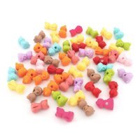 Acrylperlen als Katze im Farbmix 14,5 x 8,5 mm 50 Stück