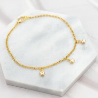 Anhänger als Stern aus Messing mit 18K...
