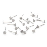 Ohrstecker mit 4 mm Klebepad aus 316 Edelstahl 20 Stück