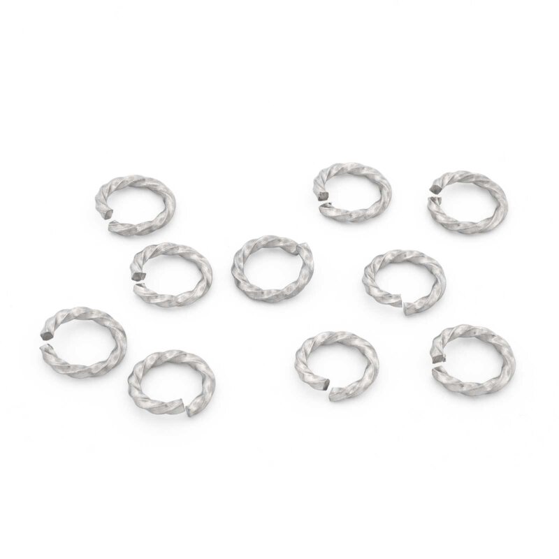 gewundene Binderinge 8 mm aus 304 Edelstahl unbeschichtet 10 Stück