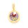 ovaler Anhänger aus Messing mit 18k Goldbeschichtung, Tulpen-Motiv & Süßwasserperle