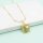 Anhänger aus Messing mit 18k Goldbeschichtung, Tulpen-Motiv & Süßwasserperle