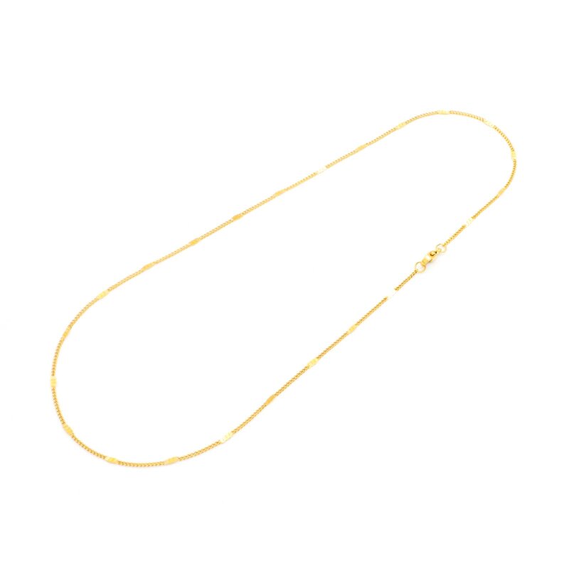 Halskette aus 304 Edelstahl mit 18K IP-Goldbeschichtung 45 cm 1 Stück
