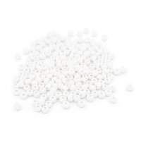 Glasperlen opak in Weiß 4 x 3 mm 200 Stück
