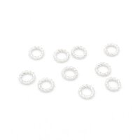 gewundene Binderinge 6 mm aus Messing in Silberfarben 10...