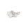 Anhänger Elefant 13 mm - Messing in Platinfarben ionenbeschichtet