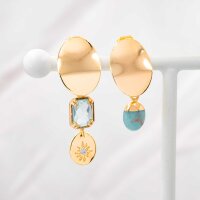 Ohrclips aus Messing mit 18k Goldbeschichtung und Öse