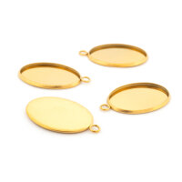 ovale Fassung aus 304 Edelstahl in Goldfarben...