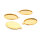 ovale Fassung aus 304 Edelstahl in Goldfarben ionenbeschichtet für 25 x 18 mm Cabochons 2 Stück