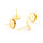 Ohrstecker aus Messing mit 8 mm Fassung 24K Goldbeschichtung 4 Stück