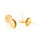 Ohrstecker aus Messing mit 8 mm Fassung 24K Goldbeschichtung 4 Stück