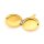 Medaillon aus Edelstahl in Goldfarben 31 x 27  mm