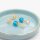 handgemachte Lampworkperlen in Blau mit Silberfolie 8 mm 10 Stück