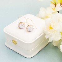 Ohrhaken Blüte Messing 18K vergoldet für 10mm...