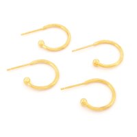 Halbcreolen aus 304 Edelstahl – 16 mm, goldfarben...