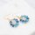 Glasschliffperlen 6 mm in Jeansblau mit Holoeffekt 1 Strang