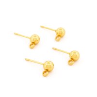 Ohrstecker mit Öse aus 304 Edelstahl 18K Gold PVD...