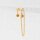 Ohrstecker mit Öse aus 304 Edelstahl 18K Gold PVD beschichtet 4 Stück