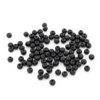 Glasperlen in Schwarz 4,5 x 3,5 mm 100 Stück