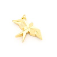 Anhänger Schwalbe im Origami-Stil mit 18K...