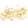 Quetschperlen aus Messing in Goldfarben beschichtet 2,5 x 2,5 mm 100 Stück