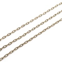 Ankerkette 6,7 x 4 mm mit flachen Gliedern in antik...