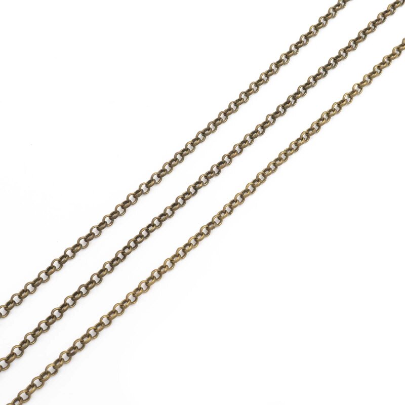 Jasseronkette 3,2 mm in antik Bronzefarben 2 Meter