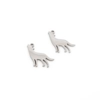 Anhänger Wolf 15 x 14 mm aus 304 Edelstahl 2 Stück