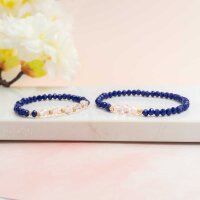 Geriffelte Zwischenperle 4 mm aus Messing mit 18K...