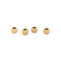 texturierte Zwischenperle aus 304 Edelstahl 3 mm -...