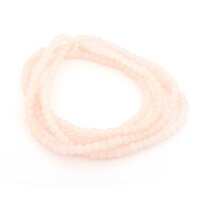 Glasperlen als Jadeimitat in zartem Rosa 4 mm 1 Strang
