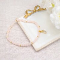 Glasperlen als Jadeimitat in zartem Rosa 4 mm 1 Strang