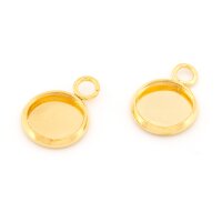 Fassungen mit Öse für 8 mm Cabochons mit 18k...