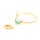 Fassungen mit Öse für 8 mm Cabochons mit 18k Goldbeschichtung 2 Stück